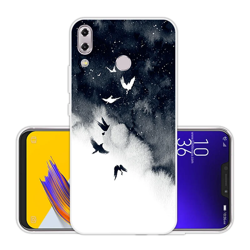 for Asus Zenfone 5z ZS620KL Clear TPU Phone Fitted Star Case 6.2&quot 5 ZE620KL Ultra Thin Silicone Shell |