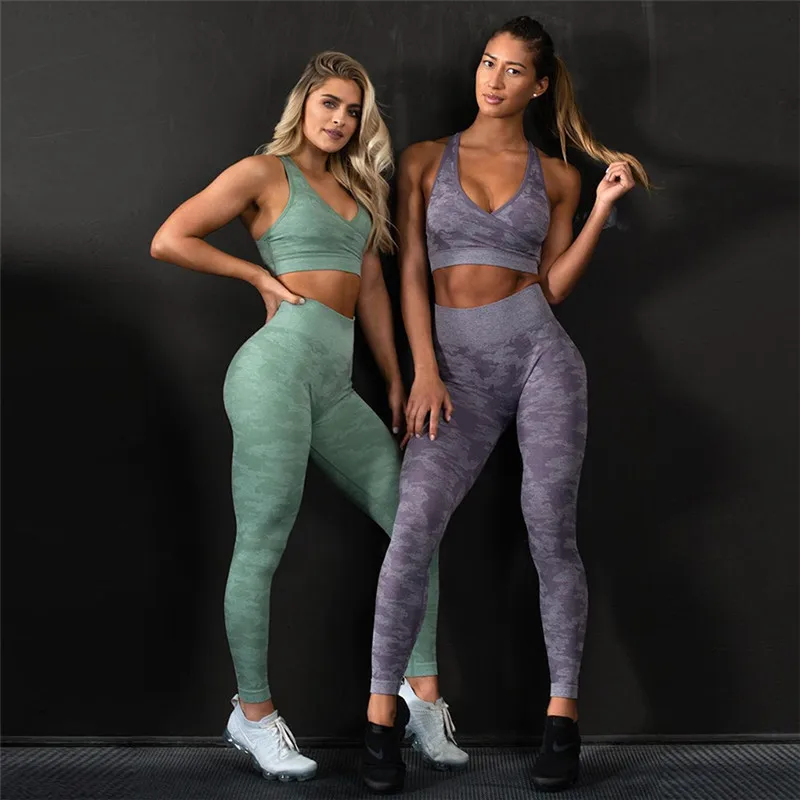 ATHVOTAR High Waist Seamless Leggings Women Camouflage Push Up Workout Legging For Fitness Womens Clothing | Женская одежда