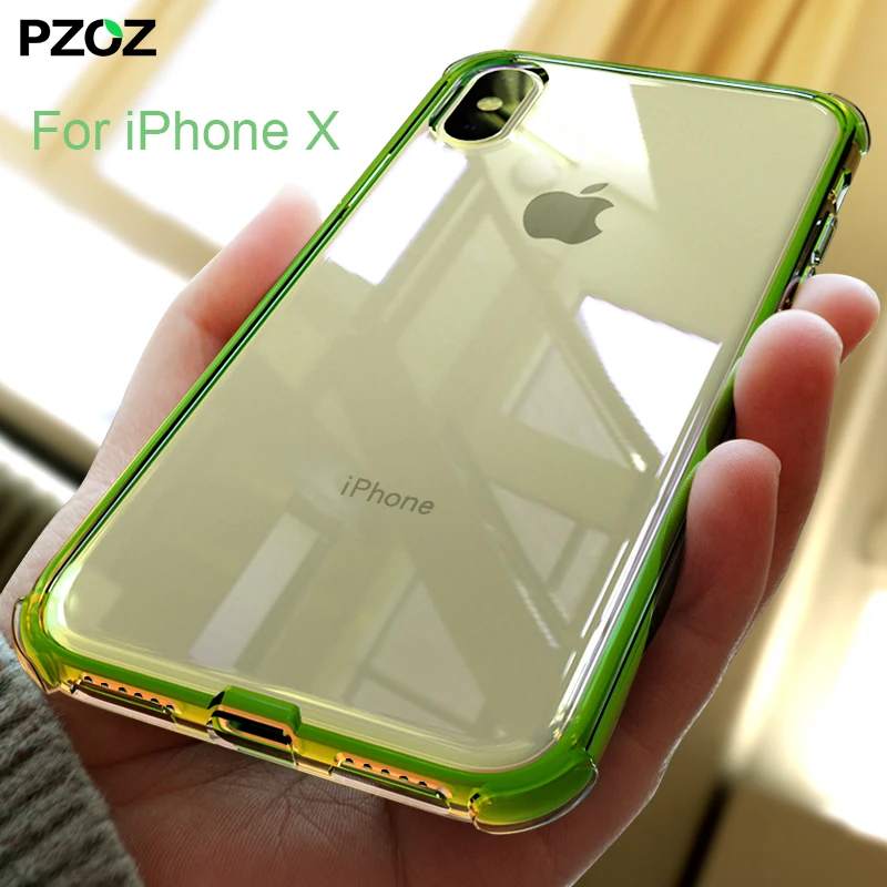PZOZ For Apple iPhone X Case Cover Bumper 360 Shockproof Accessories Luxury Clear Silicone Housing iPhoneX 10 Phone |