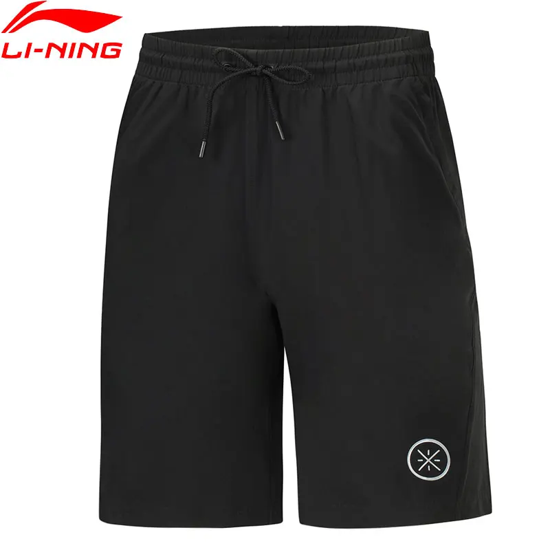 Li-Ning Мужская серия WADE пот шорты 88% полиэстер 12% спандекс Drawstring подкладка Спортивная Обычная посадка шорты AKSP193 CJAS19