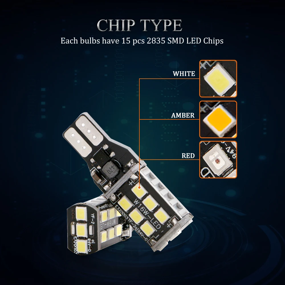 YM E-Bright 10 шт. 12 В DC T15 2835 15 SMD Светодиодные Автомобильные Лампы CANBUS без ошибок