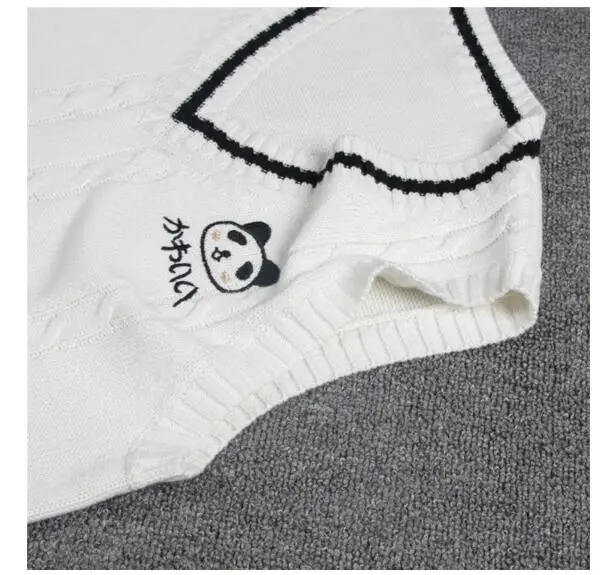 2022 школьная униформа рубашка с рукавами в виде панды жилет свитер Аниме Костюмы