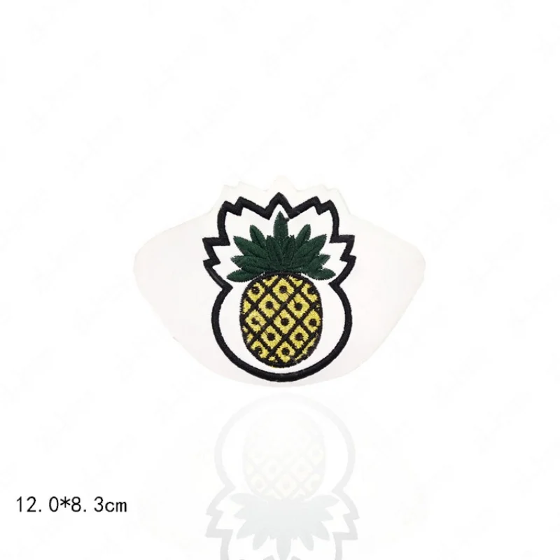 

Wholesale 20pcs 12*8.3cm Embroidered Sewing On pineapple Patch For Clothes Sewing Fabric Applique Supplies YE111