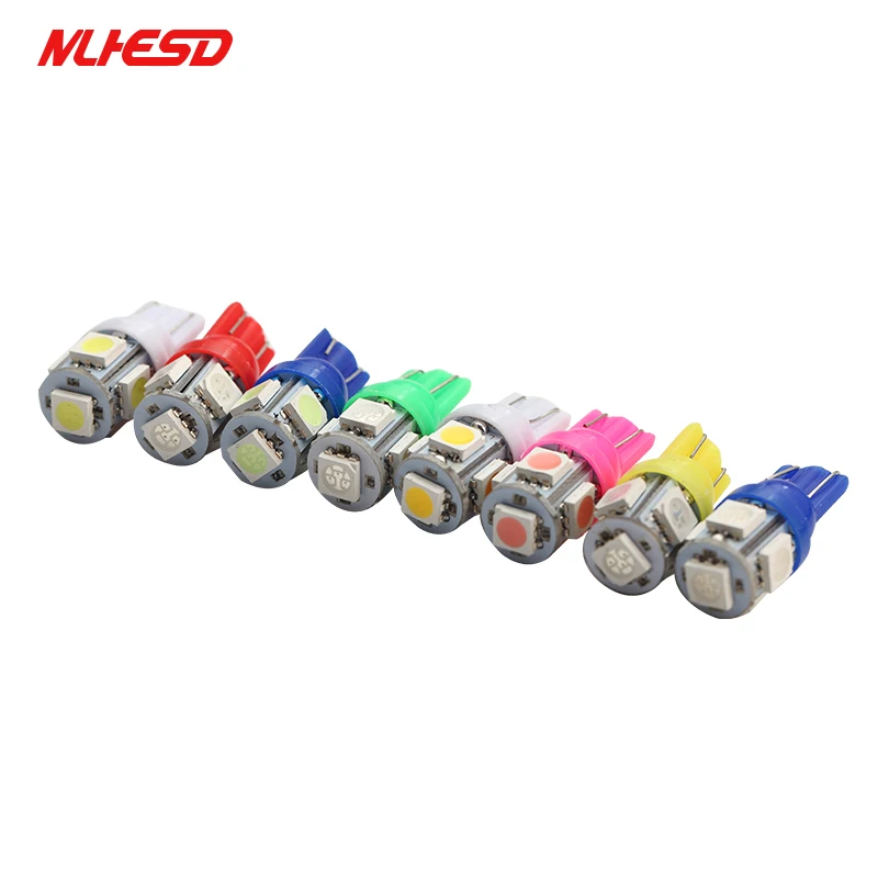 

1000x Auto T10 5SMD 5050 Automotive LED Light W5W 192 168 194 5050 SMD White Bulb Xenon LED Bulb Light Bulb white red blue DC12V