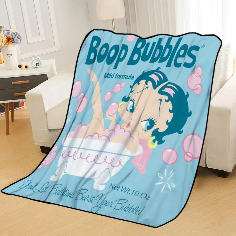 

New Arrival Betty Boop Blankets Printing Soft Nap Blanket On Home/Sofa/Office Portable Travel Cover Blanket