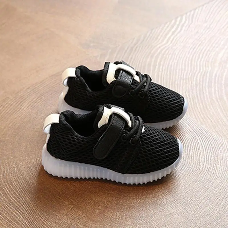 Kids Anti-Slip Luminous Breathable Mesh LED Light Sportswear Leisure Shoes | Детская одежда и обувь