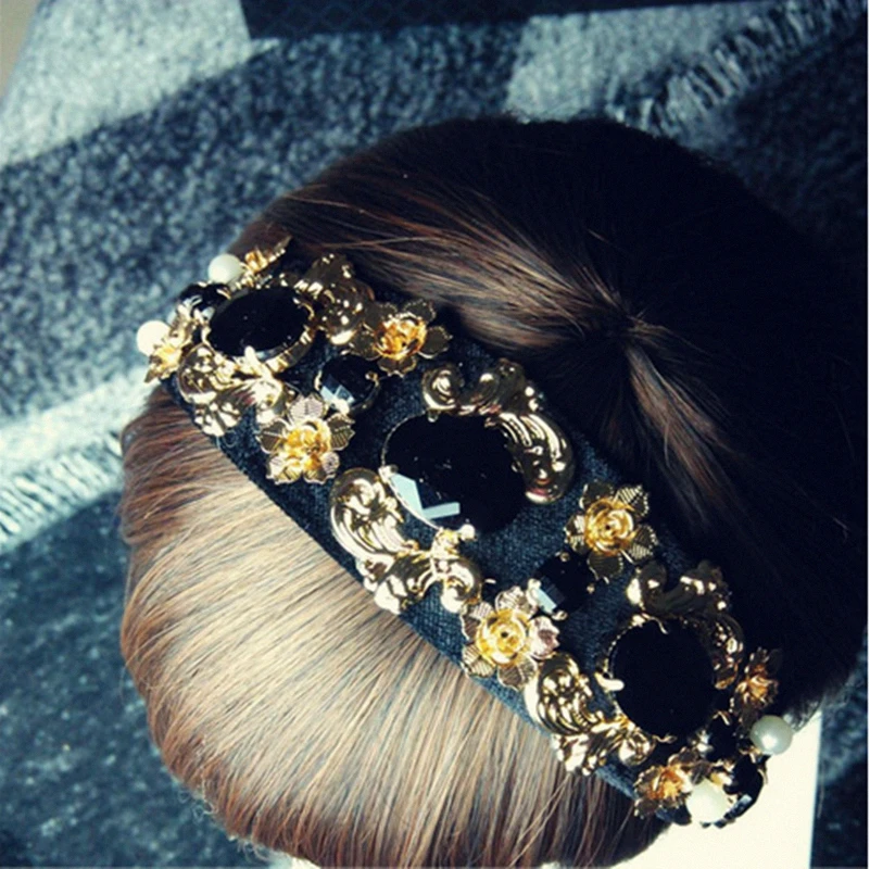 Модные свадебные аксессуары для волос в стиле барокко металла гравировкой виде