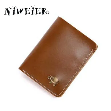 Винтажный кошелек с рисунком слона милые короткие маленькие кошельки двумя