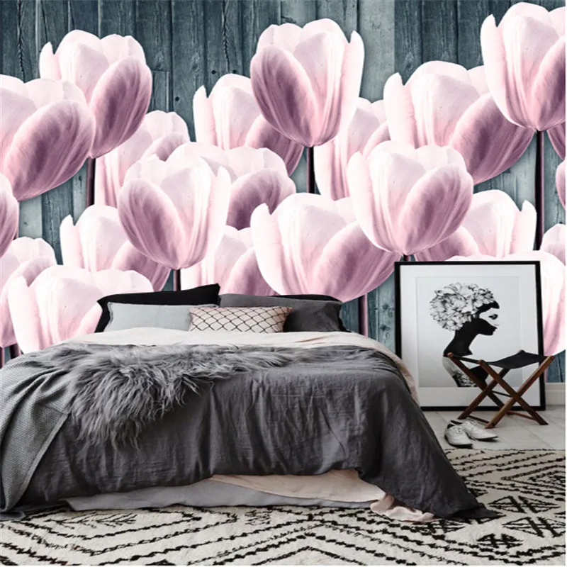 Flower Wall Mural Custom 3 d Modern Wallpaper Desktop Hd Murals Family Decor 3d for Bedroom Home Ideas | Обустройство дома