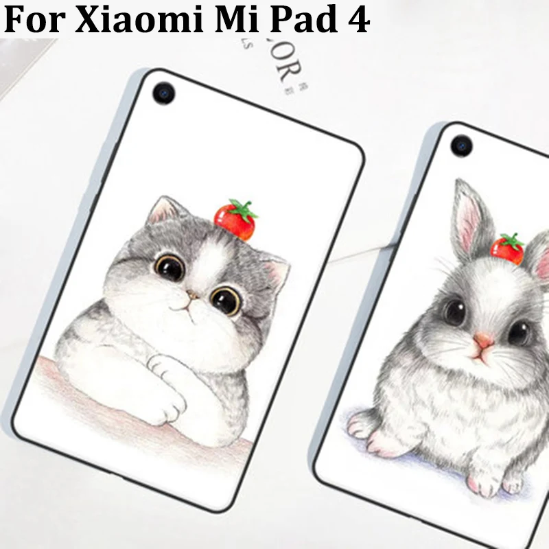 Для Xiaomi Mi Pad 4 Чехол Purecolor мультяшный мягкий чехол для Pad4 задняя крышка