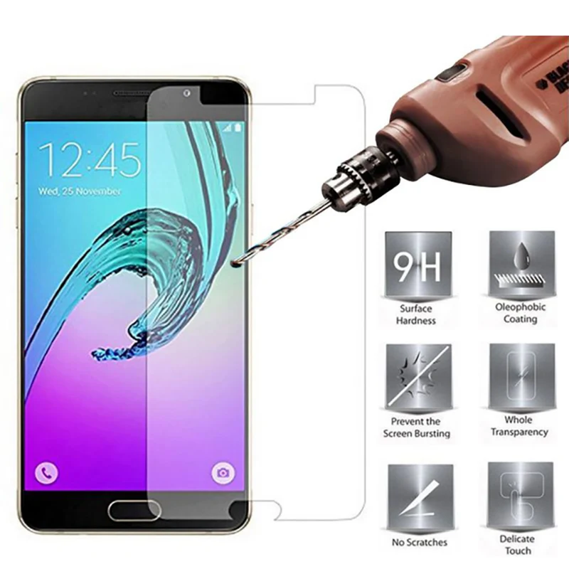 Защитное стекло для samsung A6 A6plus 2018 твердость 9H 0 26 м подделанное A3 A5 A7 2017 A8 A8plus