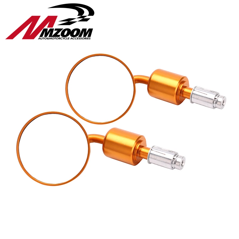 Mzoom Motorcycle CNC Aluminum Rear View 3&quot Handle Bar End 7/8&quot Mirrors Round | Автомобили и мотоциклы