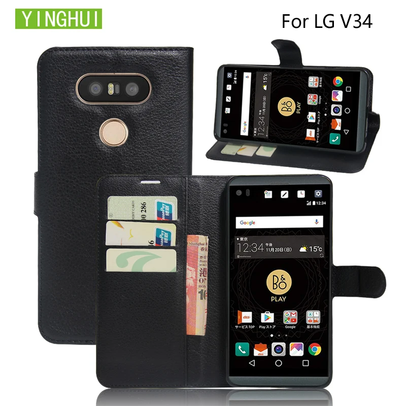 

YINGHUI для LG V34, кожаный чехол для телефона, откидной Чехол, подставка, кошелек, сумка, держатель для карт, чехол для телефона LG V34, 5,2 дюйма