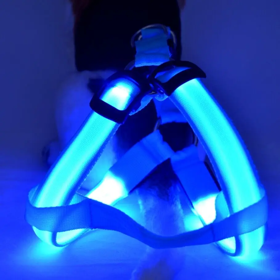 

D05 dog harness LED light pet belt luminous dog harness for medium large dog