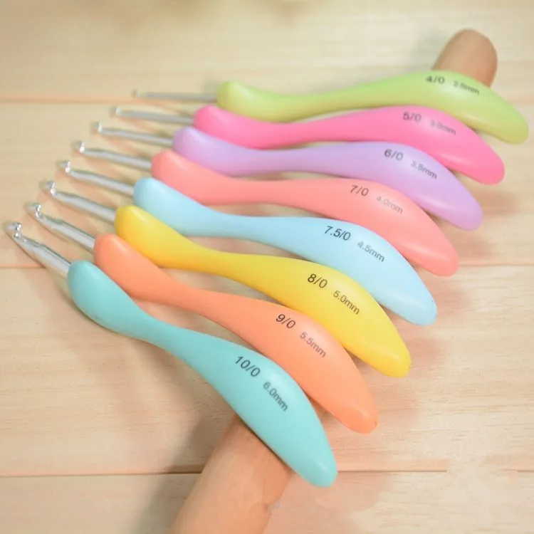 Алюминиевый набор крючков для вязания крючком эргономичные спицы крючки с