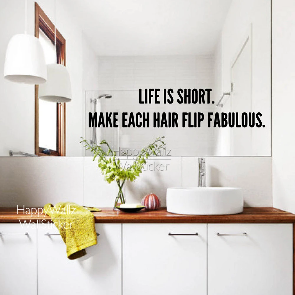 

Life Is Short Quote Wall Sticker Inspirational Quote Wall Decal DIY Removable Easy Wall Art 575Q