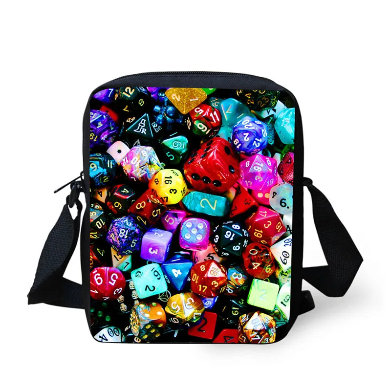 Сумка-мессенджер из креативного материала с принтом маленькая горизонтальная