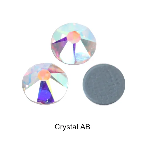 Crystal AB 144 шт лучшее качество стразы Горячая фиксация стразы 8 Большие 8 маленькие стеклянные стразы Красочные горячая фиксация камни железные стразы для одежды B3309 - Цвет: Crystal AB