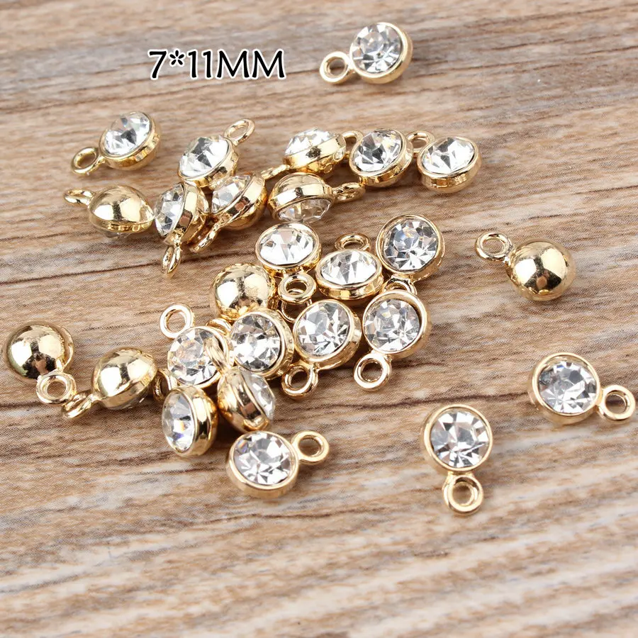 50 шт. подвески для ювелирных изделий 7 х11 мм|rhinestone charms|charm pendantcrystal crystal |