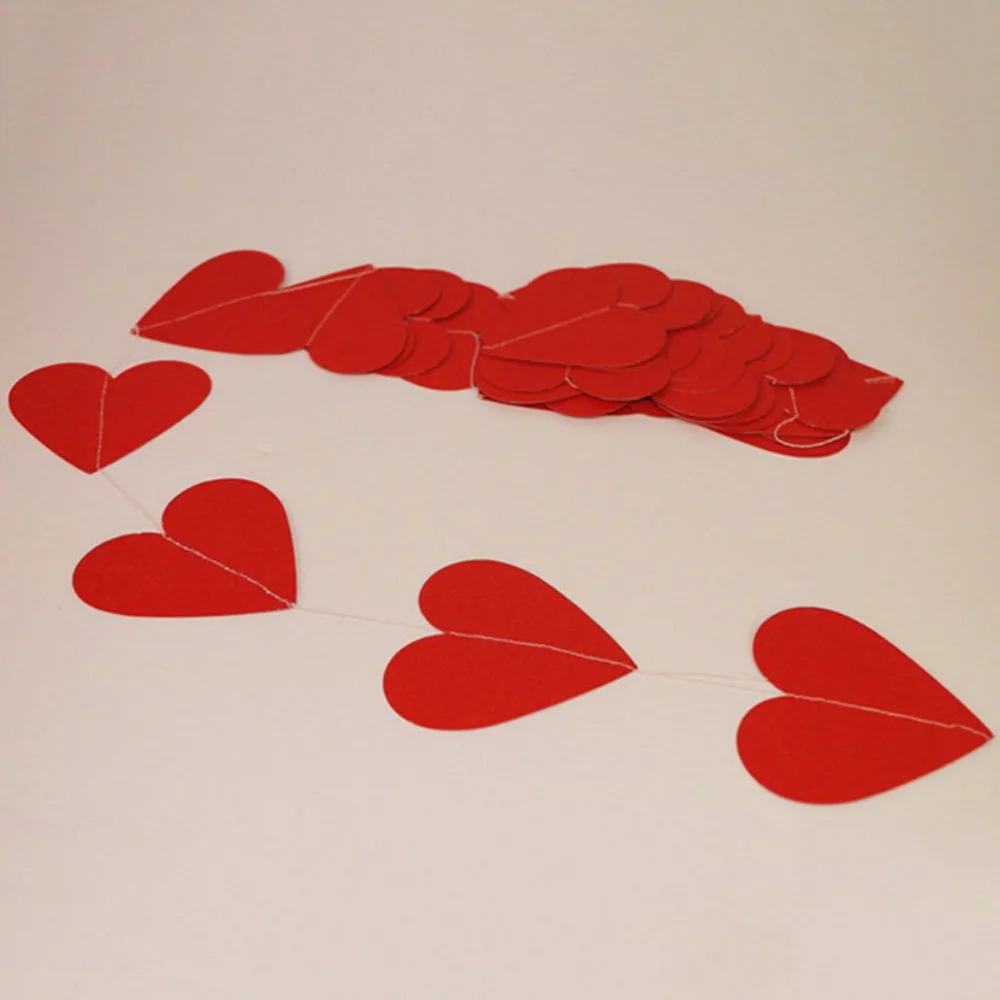 

1Meter Heart Dots Paper Flag Party Bell Garland Decoration Banner Bunting For Birthday Wedding Event