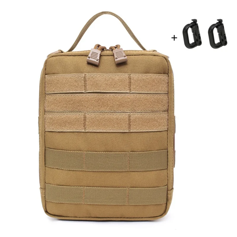Mud color Походные сумки для хранения походов, походов, альпинизма, EDC Molle, Открытый тактический мешок, сумка для экстренной помощи, износостойкая поясная сумка - Цвет: Mud color