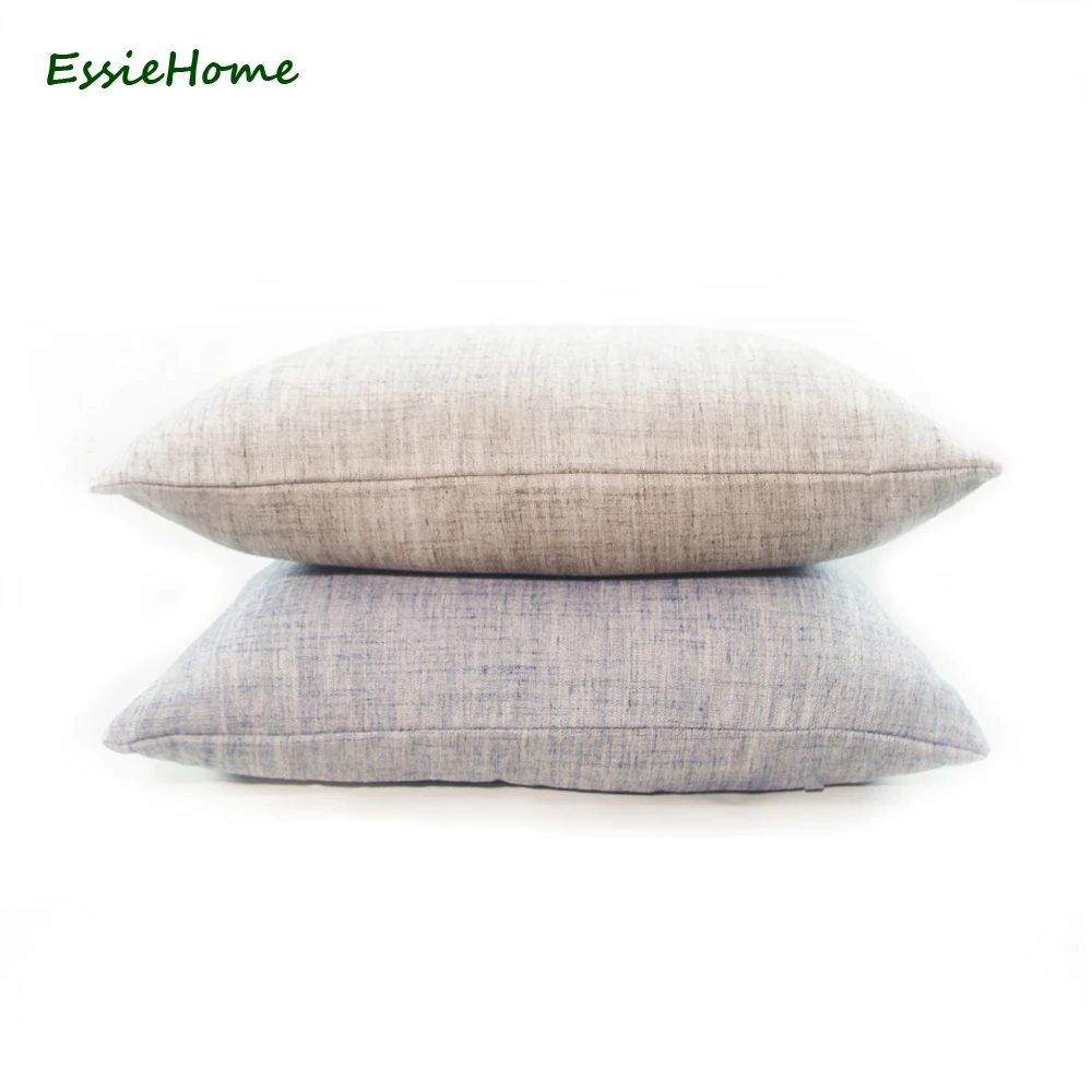 

ESSIE HOME 8 Color Available Cotton Linen Cushion Cover Linen Pillow Case Lumber Pillow Pillow for Sofa