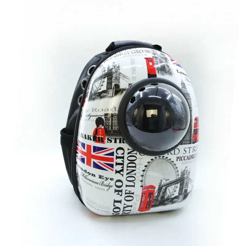 British style Astronauta Gato Perro portador Bolsa de Viaje cpsula espacial mochila transpirable - Цвет: British style