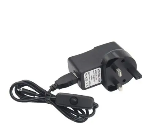 UK Plug and USBCable Для Raspberry Pi 3 AC источник питания 5V 2.5A USB зарядное устройство адаптер/переключатель вкл. Выключения микро USB кабель для Raspberry Pi 3 model B+ plus - Цвет: UK Plug and USBCable