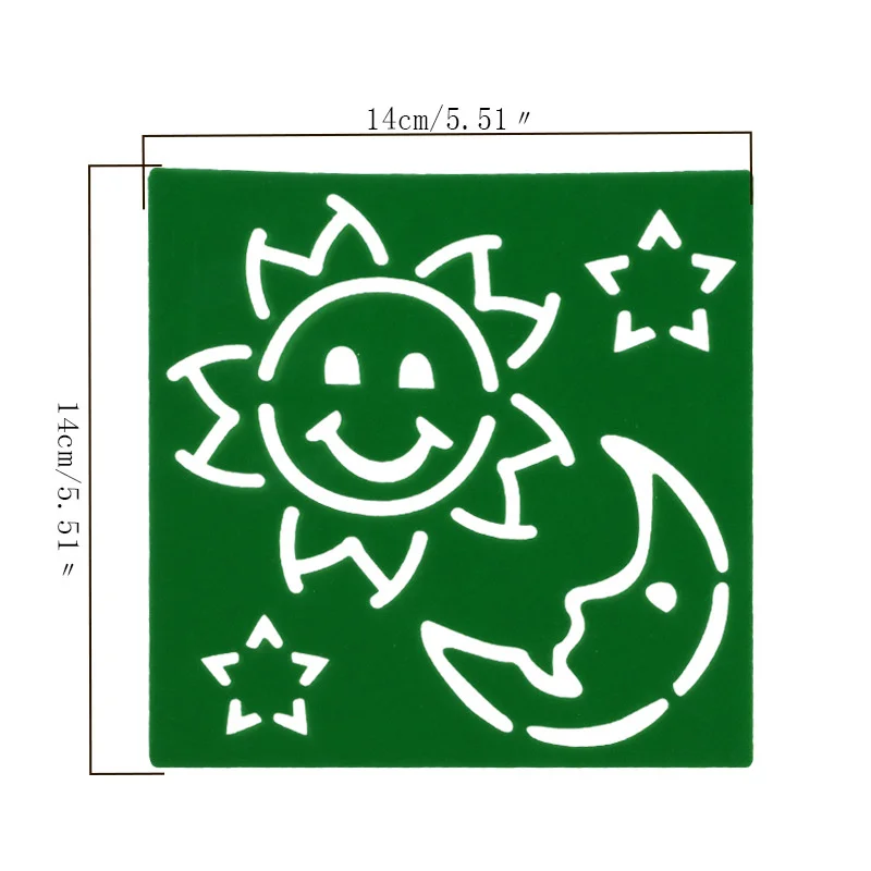 14*14 Sun moon ПВХ Многослойные трафареты для Diy раскраска скрапбукинга трафарет