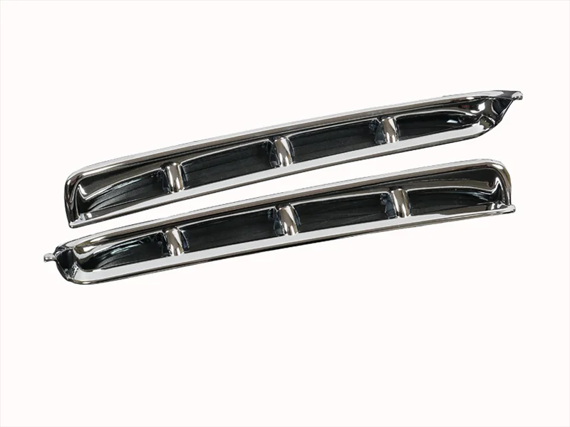 Silver 2Pcs Противотуманная фара комплект фар воздухозаборник отделка хром стиль внешние аксессуары для hyundai Santa Fe Santafe IX45 - Цвет: Silver 2Pcs