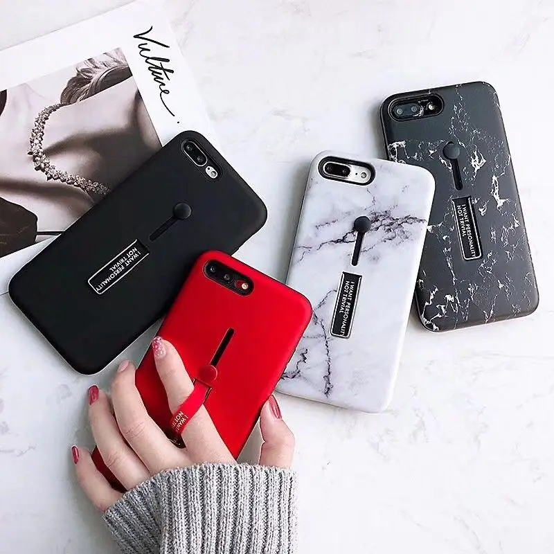Стильный ретро Мрамор узор стенд Кольцо Держатель Жесткий Чехол для iPhone X 8 6s 7 Plus |