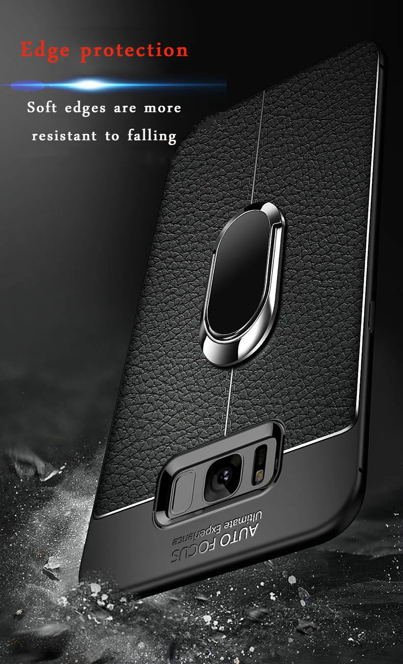 Ikrsses для samsung Galaxy S10 Plus Note 9 автомобильный держатель Магнитный кронштейн Подставка палец кольцо TPU Cas для Galaxy S8 S9 Plus S10e бухта