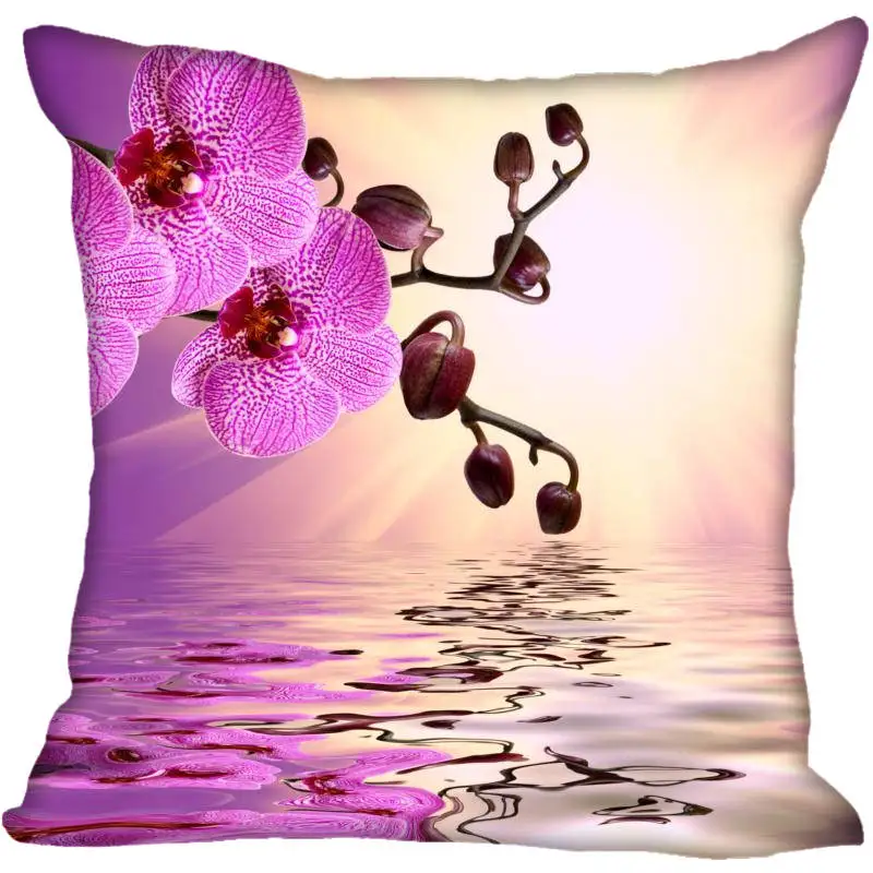 Pillowcase 10 Изготовленный На Заказ Цвет цветок орхидеи квадратная Подушка Чехол на заказ на молнии Наволочка Чехол 40x40,45x45 см(одна сторона - Цвет: Pillowcase 10