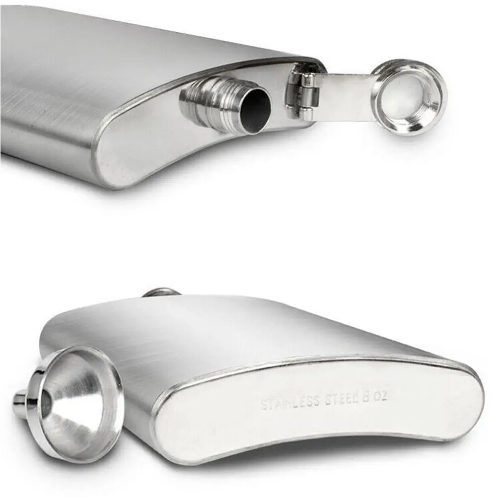 

4oz Russian Wine Mug Wisky Bottle Portable Stainless Steel Hip Flask With Box Pocket Drinkware Alcohol Bottle Drop Shipping