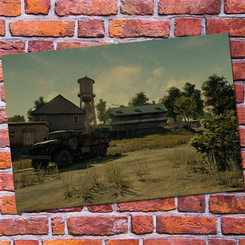 Настенные декоративные картины PUBG Winner курица ужин крафт игра постер FPS постеры