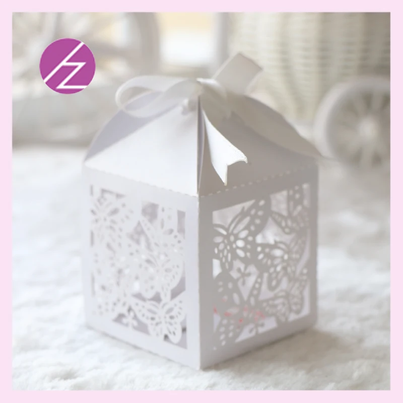 

100Pcs Pretty Butterfly Pattern Decoration Candy Box Wedding Birthday Party Supplies Decorations Favors paper box Bag Gift box