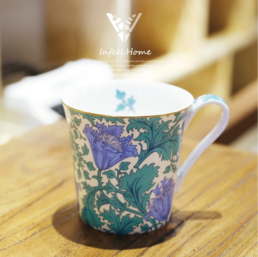 Кофейная кружка Bone China British William Morris Северная Европа роспись чайная ретро