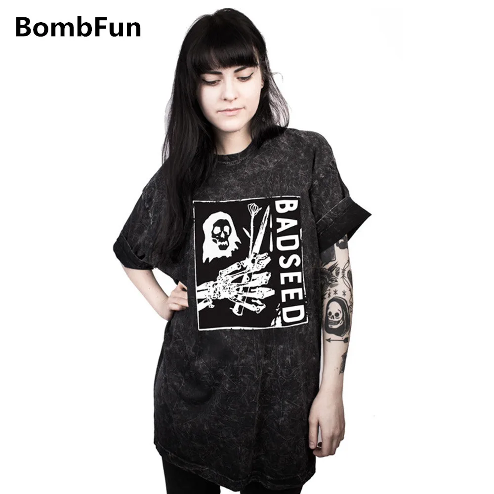 

2019 Summer Women&Men T-shirt Long Skull 3d Print t shirts Black Harajuku T Shirts Hip Hop Casual Pullovers Tops Motorcycle Tees