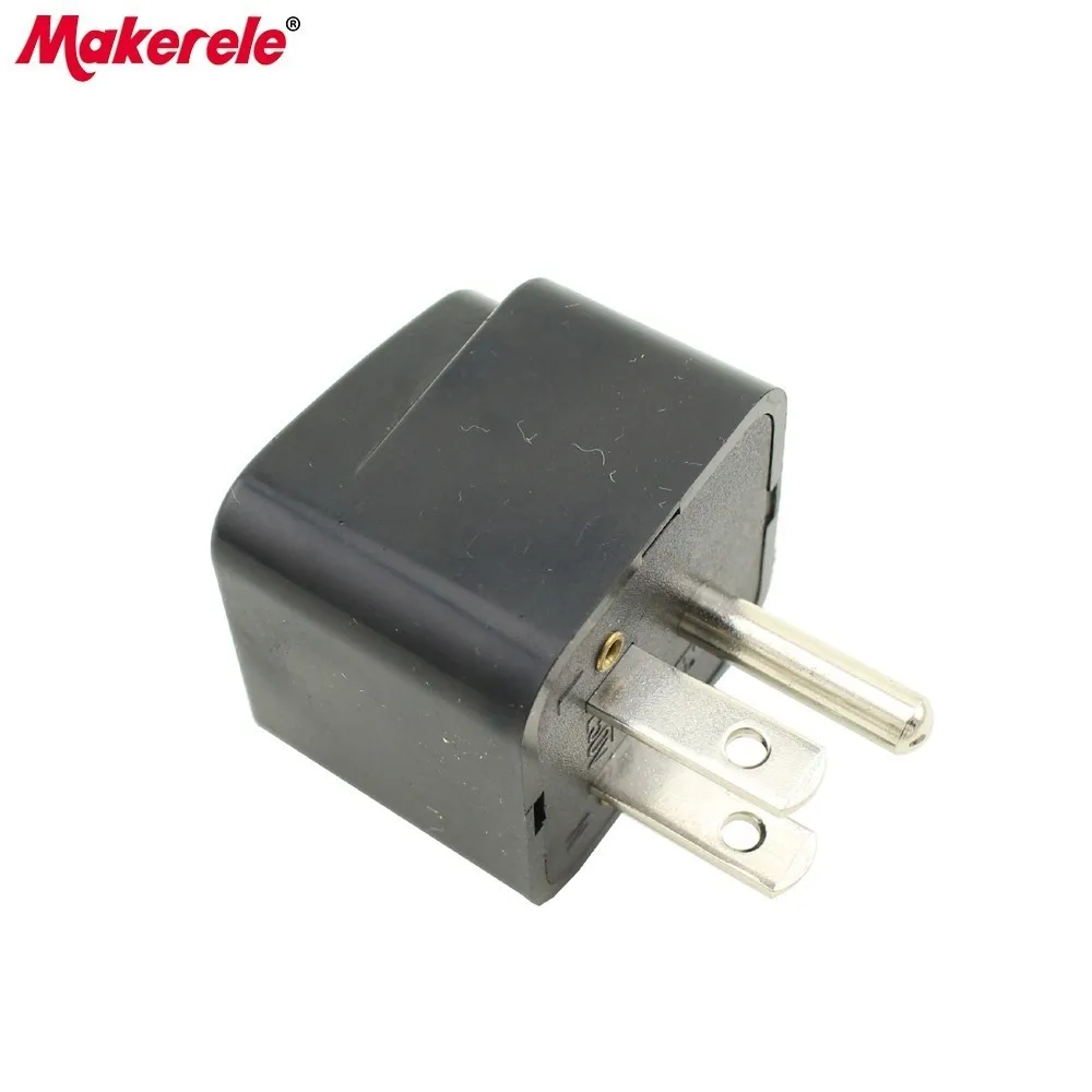 Высококачественный Универсальный 3-контактный портативный черный американский адаптер питания переменного тока, дорожный промышленный адаптер-преобразователь, электрическая розетка Высококачественный Универсальный 3-контактный портативный черный американский адаптер питания переменного тока, дорожный промышленный адаптер-преобразователь, электрическая розетка