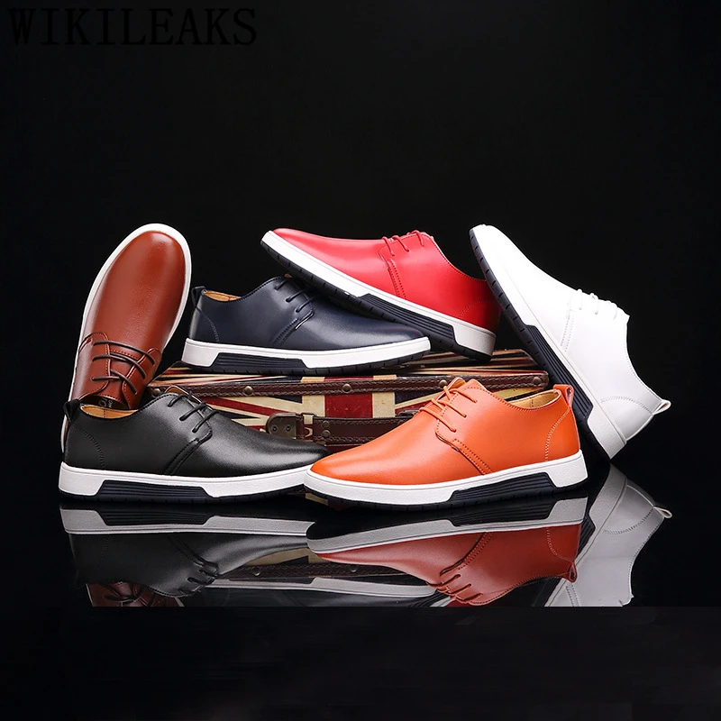 White Sneakers Mens Shoes Casual Leather Men Luxury Brand Tenis Masculino Adulto Zapatos De Hombre Ayakkabi Skor | Обувь