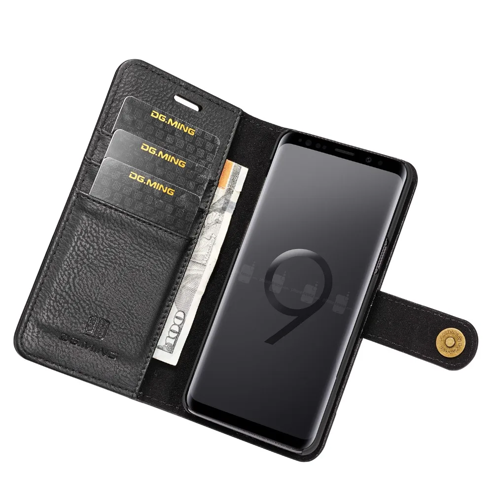 DG кошелек Ming флип чехол для samsung S9 двухслойный винтажный кожаный Galaxy Plus карта Solt