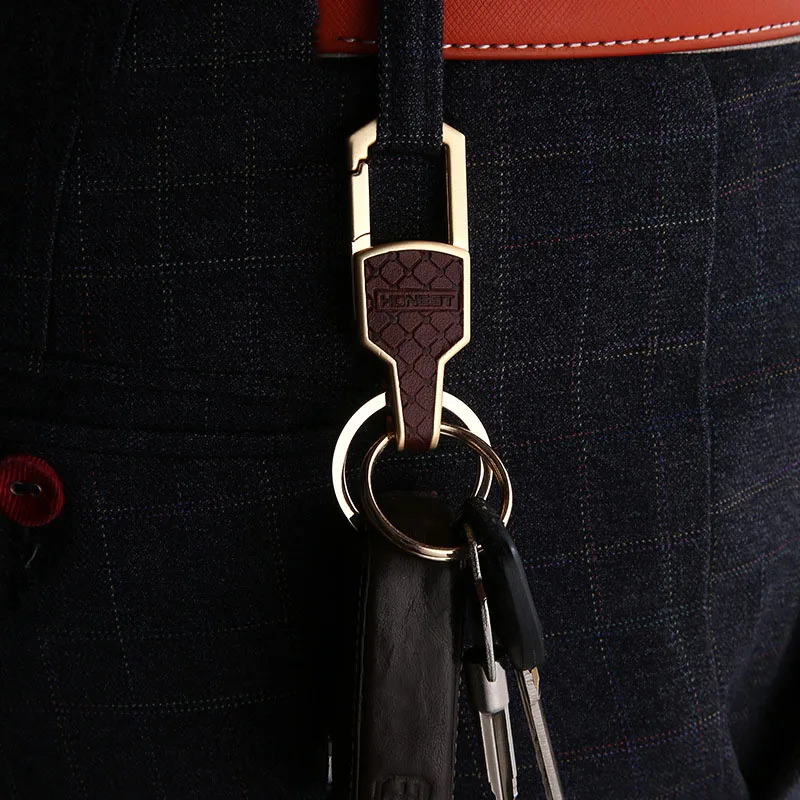 Новый бренд для мужчин и женщин автомобильный брелок Топ двойное кольцо поясная