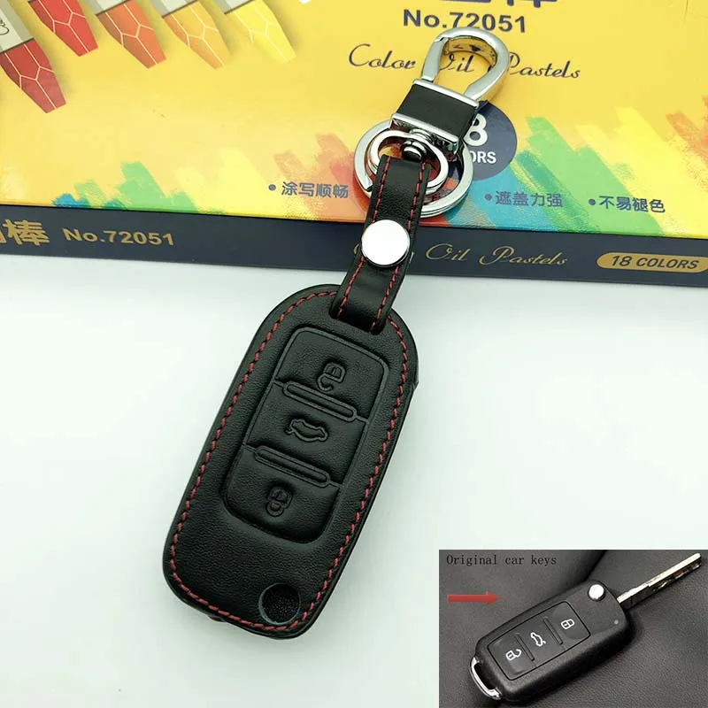 Чехол для автомобильного ключа vw touareg 2011 2014 2016 2017 чехол из натуральной кожи с