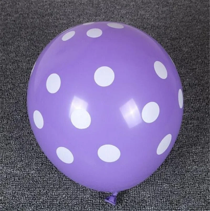 light purple 24 шт божья коровка черный красный горошек латексные шары globos Микки Минни вечерние подарки на день рождения воздушные шары Свадебный декор - Цвет: light purple
