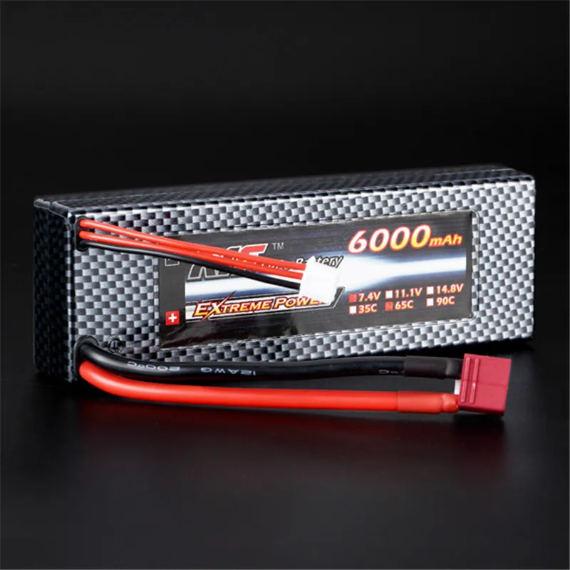 Высококачественный литий-полимерный аккумулятор Giant power 7 4 V 6000 mAh 2 S 65C Lipo battery T Plug