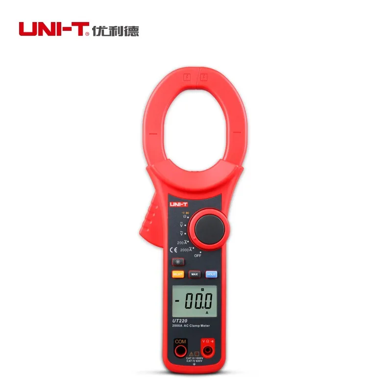 Uni-t UT221 профессиональная подсветка 2000A RMS Digital grampo metros W/multimetro teste de frequencia e de ciclo