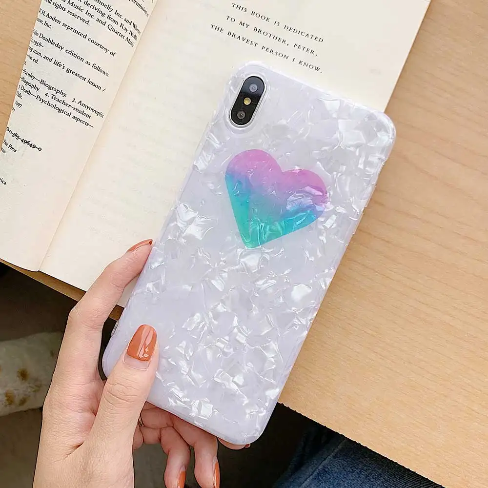 Чехол для телефона Boucho iphone 7 8 XR XS MAX X Модный Цветной чехол в виде раковины с узором