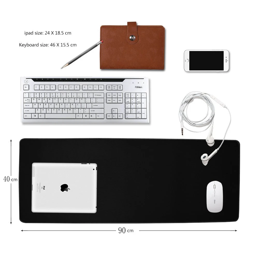

kanhnskin 80X30cm Classic black Large gaming Mouse Pad L XL XXL with edge locked high quality Nature Rubber
