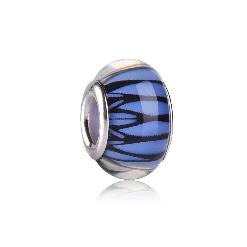 Простой в полоску круглый посеребренный Пряжка Смола пластиковая подвеска форме