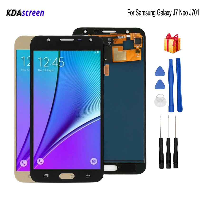 Оригинальный AMOLED дисплей для SAMSUNG Galaxy J7 Neo J701 ЖК J701F J701M J701MT дигитайзер в сборе